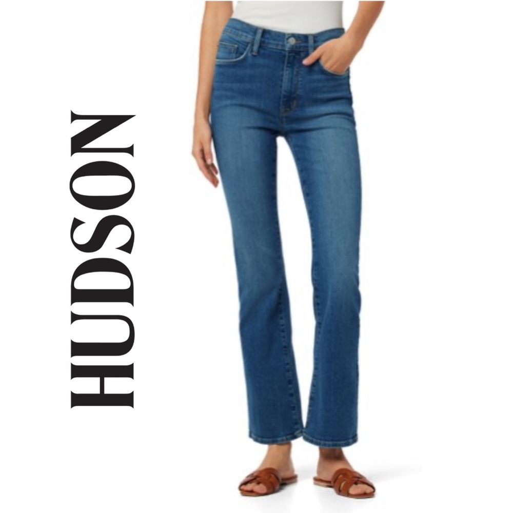 🆕 NWOT Hudson Jeans | High Rise Boot Cut Flare Crop Jeans | Blue | Sample